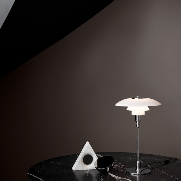 PH 2/1 bordlampe, krom, Louis Poulsen
