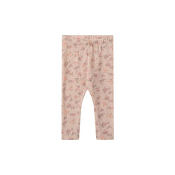 Wool Leggings Agi, 1358 lilac flowers, Wheat
