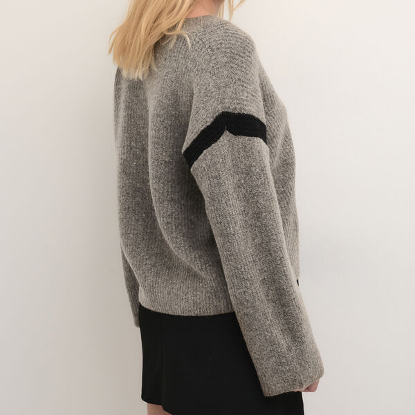 KirstenKB V-neck, walnut melange, Karen by Simonsen