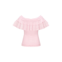 Juliette Ruffle offshoulder top, baby pink, N&uacute;noo