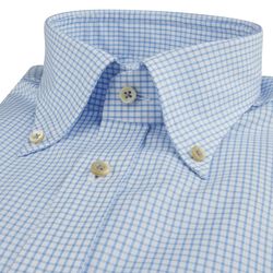Slimline/26 RC Cuff, light blue check, Stenströms