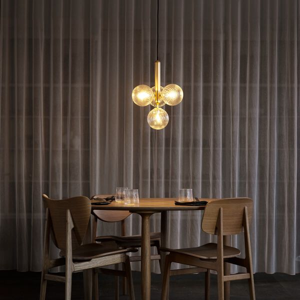 Miira 4 Pendant, brass/optic clear, Nuura