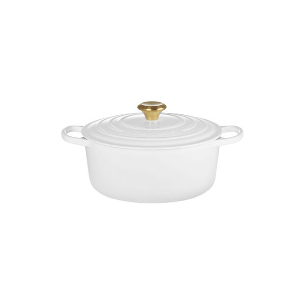 Signature rund gryte &Oslash; 26 cm, white, Le Creuset