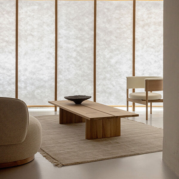 Abyss Bliss gulvteppe, sand, Linie Design