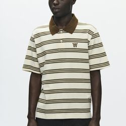 WWColton Poloshirt, desert palm stripe, Wood Wood