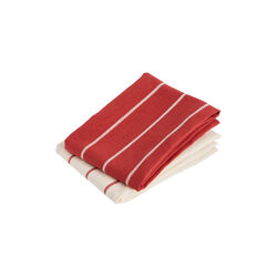 Outdoor Market Tea Towel, beige with red stripe, HAY