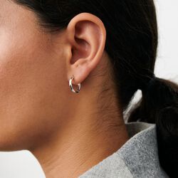 Spirit Huggies Medium, s&oslash;lvbelagt, Pernille Corydon Jewellery
