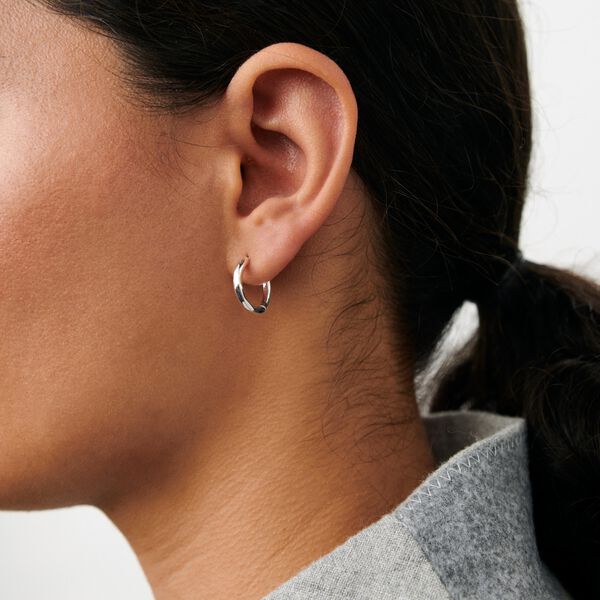 Spirit Huggies Medium, s&oslash;lvbelagt, Pernille Corydon Jewellery