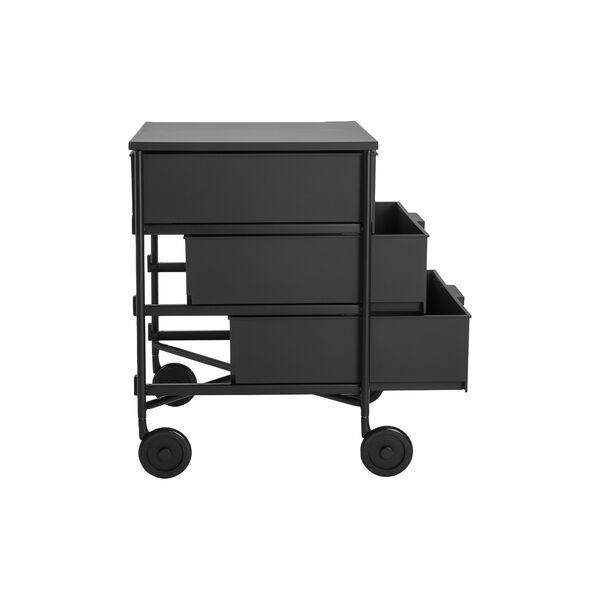 MOBIL MAT kommde med skuffer, black mat, Kartell