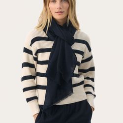 MadihaPW skjerf, dark navy, Part Two