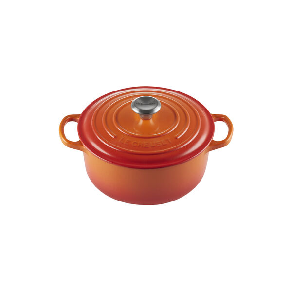 Signature st&oslash;pejern rund gryte &Oslash; 20 cm, volcanic, Le Creuset