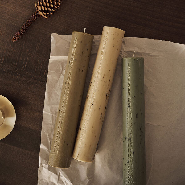 Mura Advent Candle | Ash brown | Kalenderlys, Ferm Living