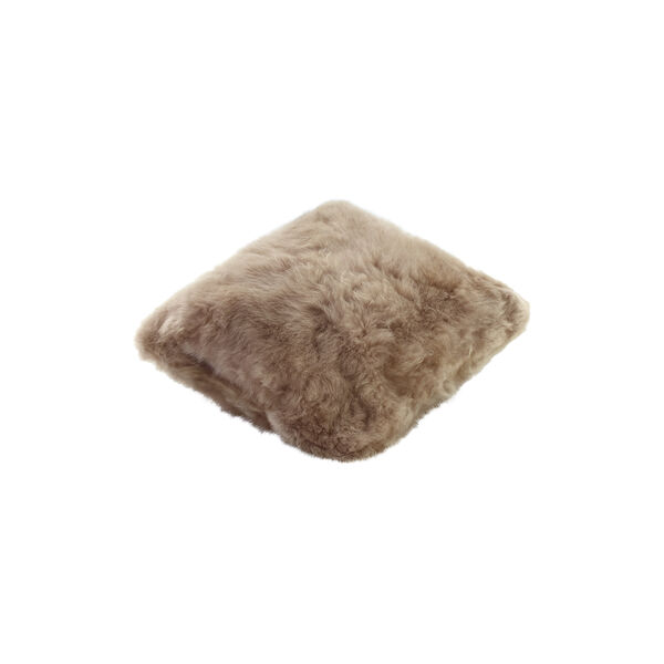 NUBE pute med royal alpakka på én side, taupe, WEICH Couture Alpaca