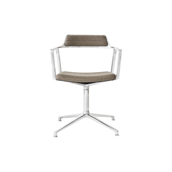VIPP452 Swivel Chair with Gliders, dark sand/polished aluminium VIPP452 Swivel Chair with Gliders, dark sand/polished aluminium, Vipp