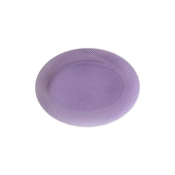 Rhombe Color oval serveringsfat, lilla Rhombe Color oval serveringsfat, lilla, Lyngby Porcelæn