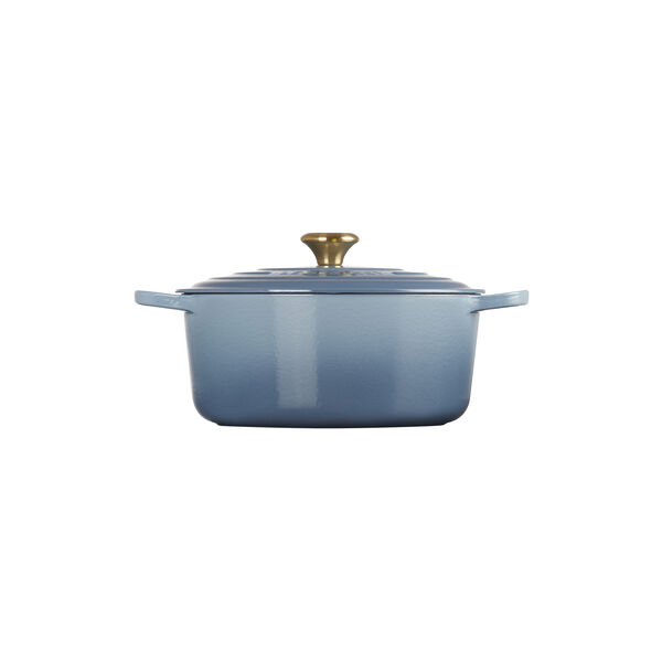 Signature st&oslash;pejern rund gryte &Oslash; 28 cm, chambray, Le Creuset