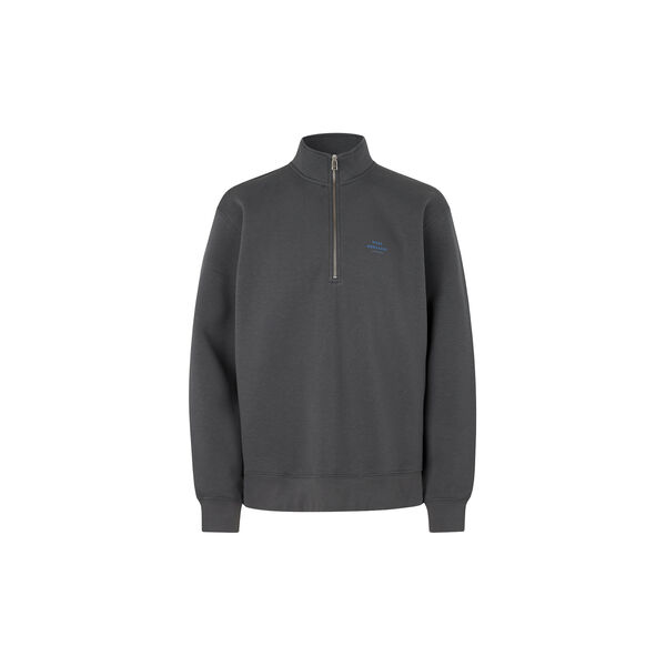 Standard Half Zip Logo Sweat, asphalt, Mads Nørgaard