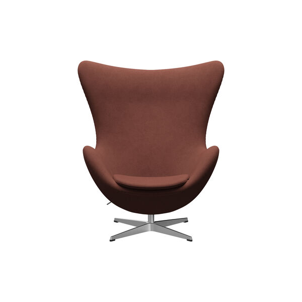 Egg&trade; 3316 loungestol, Christianshavn 1133 orange/satin brushed aluminium, Fritz Hansen
