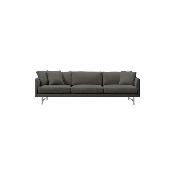 5623 Calmo 80 3-seter sofa, m&oslash;rk gr&aring;/chrome, Fredericia Furniture