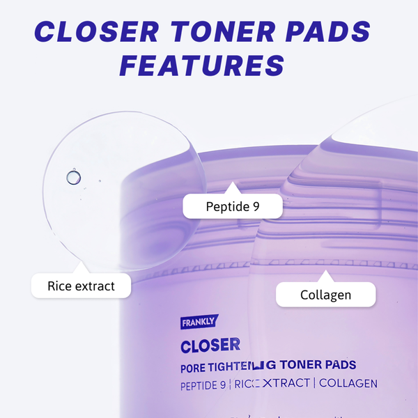 Frankly Closer Rice Jelly Toner Pads 70 pcs, Frankly