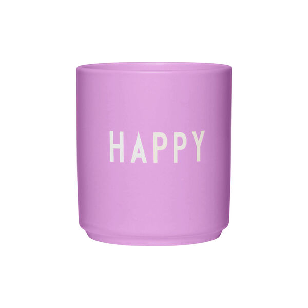 HAPPY favorittkopp, dark pink, Design Letters