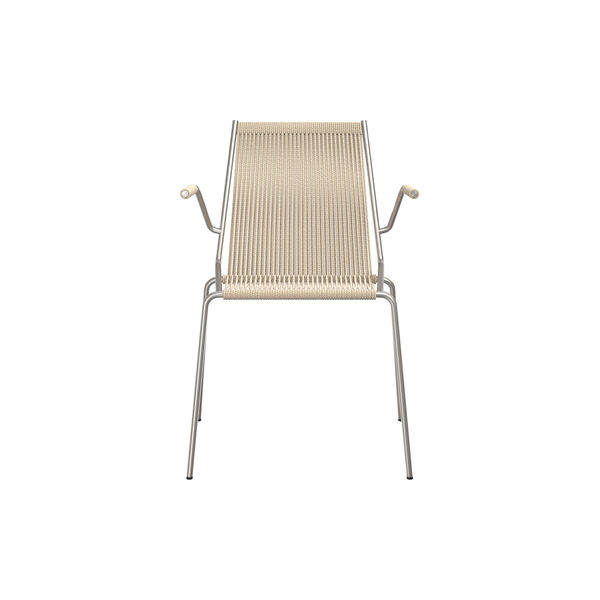 Noel Armrest Chair, steel/nature linen, Thorup Copenhagen