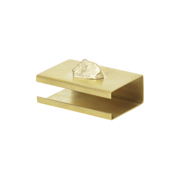 Stone&nbsp;fyrstikkeske cover, brass, Ferm Living