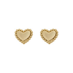 June - Small Heart Stud &oslash;reringer, gull, timi of Sweden