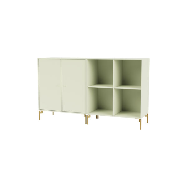 PAIR Classic bred skjenk med ben i messing, 140 pomelo, Montana Furniture