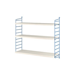 String 1949-2024, blue/white oiled pine, String Furniture