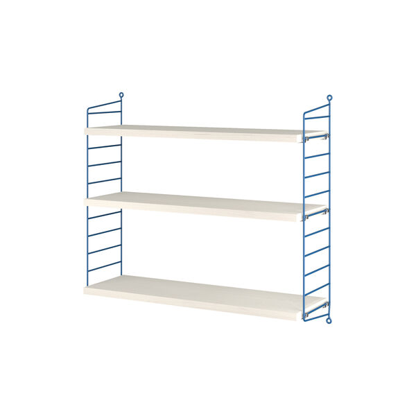 String 1949-2024, blue/white oiled pine, String Furniture