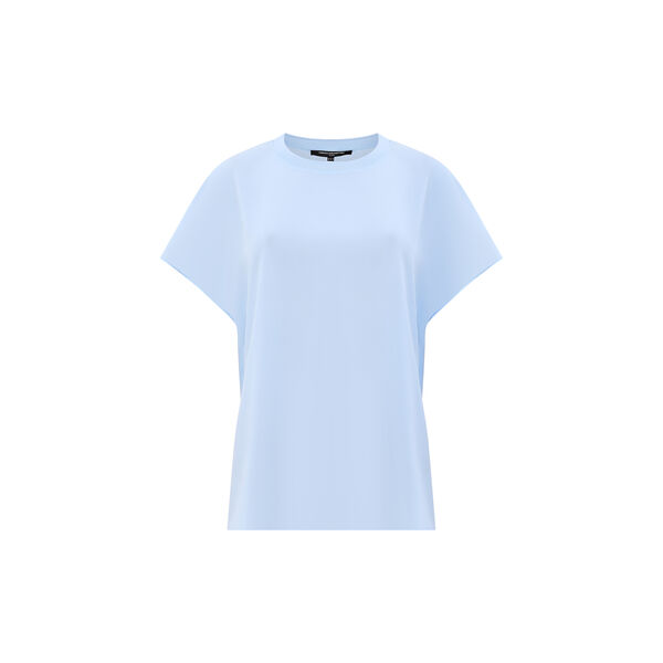 CREPE LIGHT CREW NECK TOP, arctic blue, French Connection