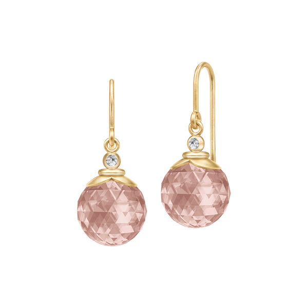 Berry Earring, gold/turmalin rose, Julie Sandlau