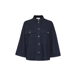 LaraMW kor skjorte 115, m&oslash;rkebl&aring; uvasket, My Essential Wardrobe