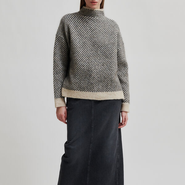 Capella strikket t-ringet hals, brazilian sand, Second Female