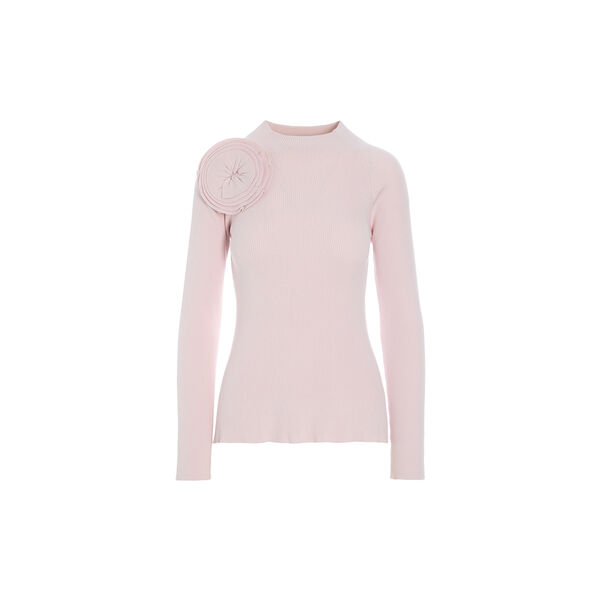 Bloom ribbestrikket blusse, pale pink, BITTE KAI RAND