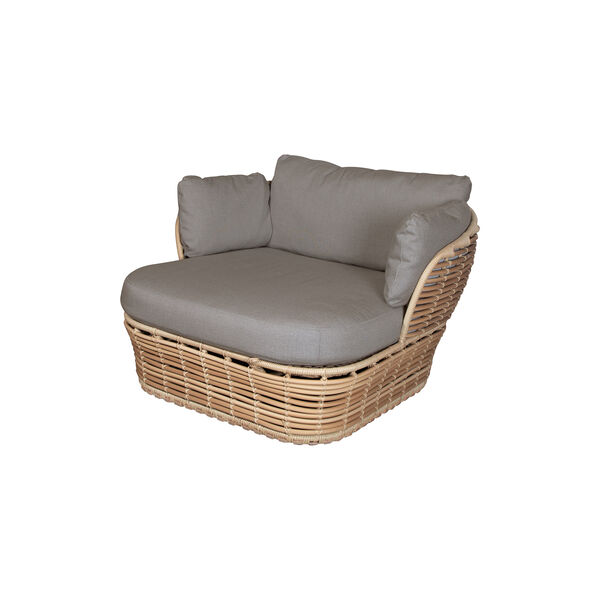 Basket loungestol inkl. putesett, natural/taupe, Cane-line