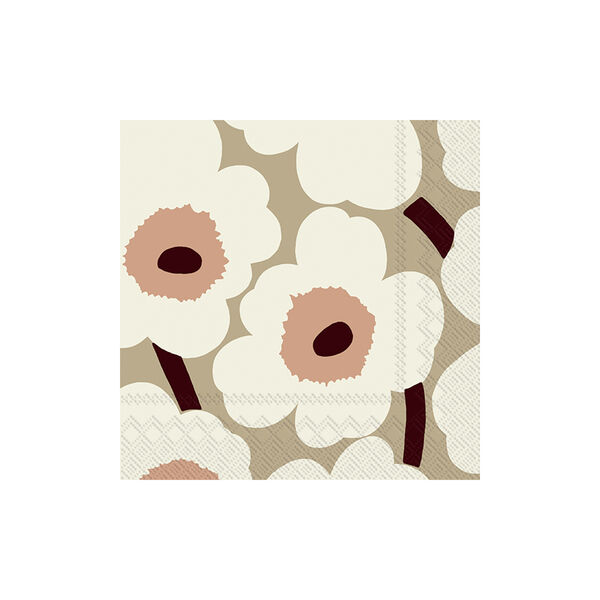 Kaffeserviett Marimekko Unikko, krem Kaffeserviett Marimekko Unikko, krem, Vinding
