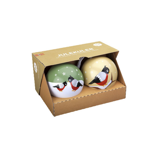 Dompap julekuler, 2 stk., Blafre