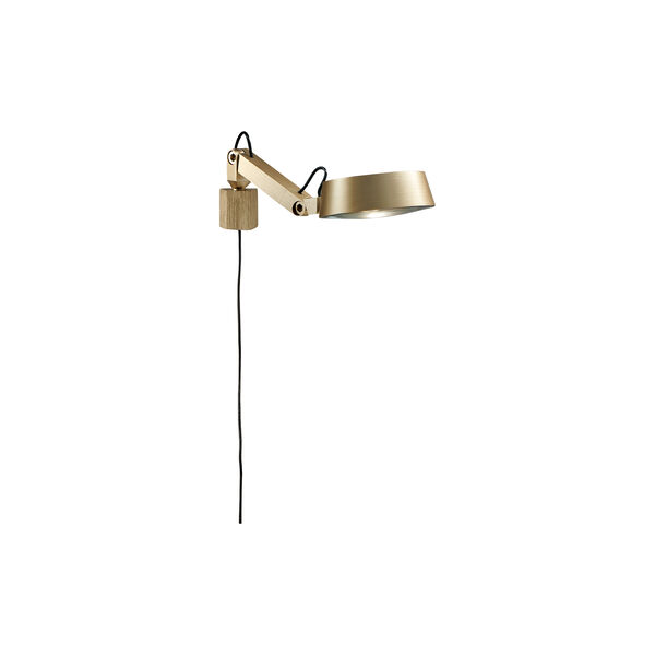 DARK W1 vegglampe, brass, LIGHT-POINT