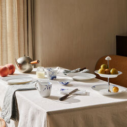 Hvit Riflet tallerken, Royal Copenhagen