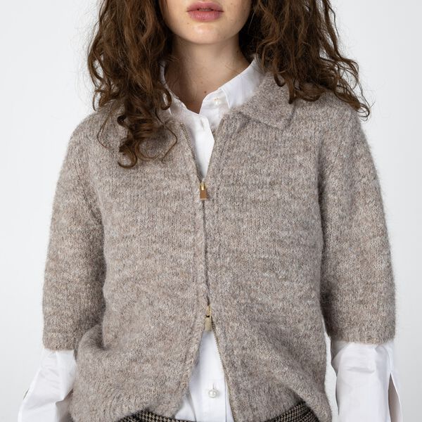 Knit with zipper, sand, Coster Copenhagen