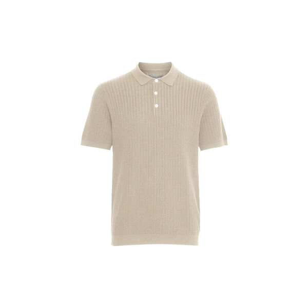 CFKARL Structured Knit Polo, plaza taupe, Casual Friday