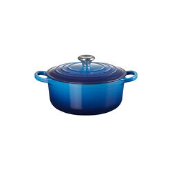 Signature rund gryte &Oslash; 20 cm, azure blue, Le Creuset