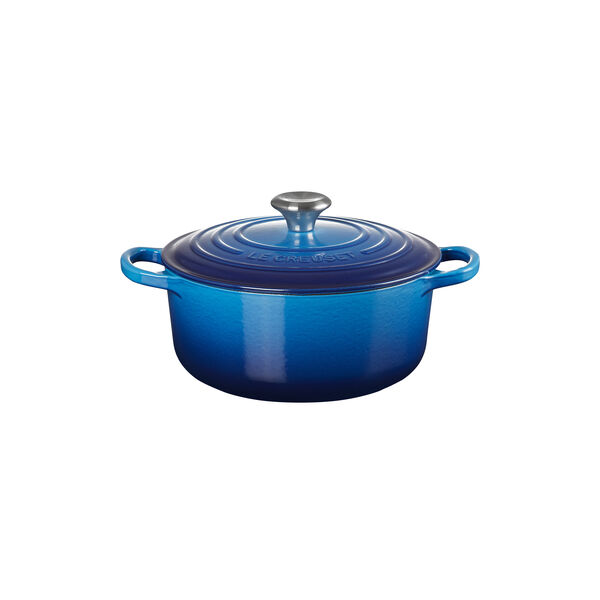 Signature rund gryte &Oslash; 20 cm, azure blue, Le Creuset