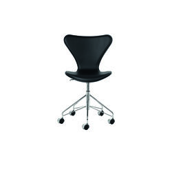 Serie 7&trade; 3117 forsidepolstret dreiestol, svart, Fritz Hansen