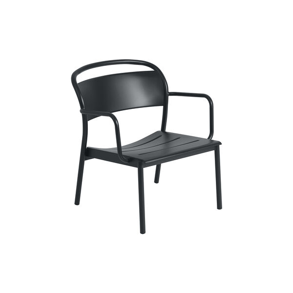 Linear Steel Lounge Armchair, anthracite black, Muuto