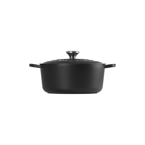 Signature st&oslash;pejern rund gryte &Oslash; 26 cm, matte black, Le Creuset