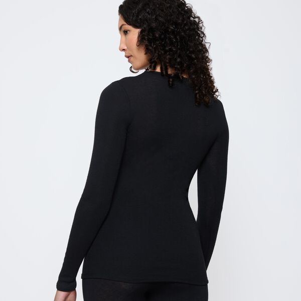Beauty Layers LSL Top Wool, black, Triumph