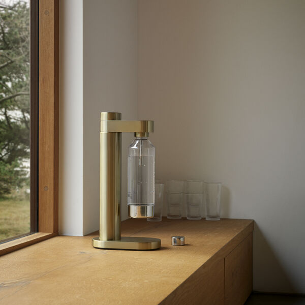 Brus kullsyremaskin, brushed brass, Stelton